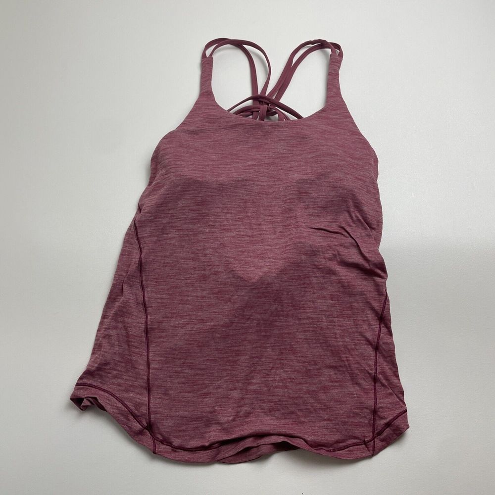 Lululemon Moment To Movement 2 in 1 Tank Sizee 6 Maroon  Gym Yoga EUC